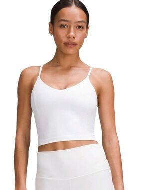 Lululemon Align Cropped Cami Tank Top *Light Support, White Size 6🤍